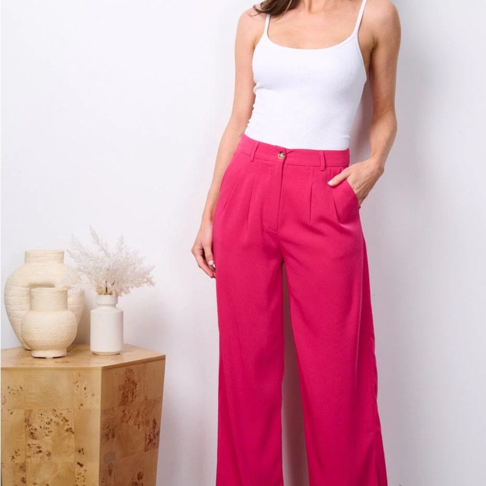 Wide leg dress pants, two colors, cool and soft fabric.